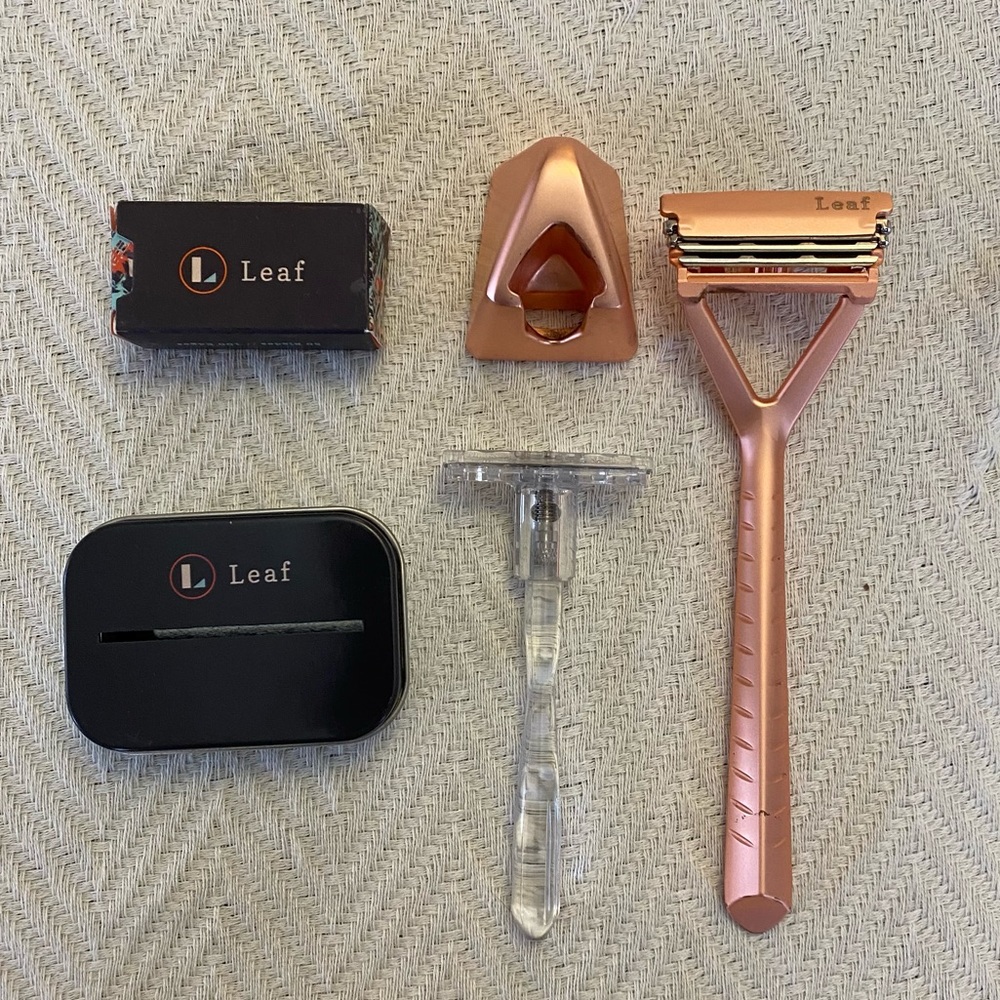 Rose Gold Leaf Razor Kit